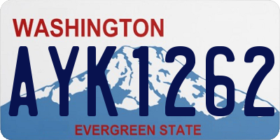 WA license plate AYK1262