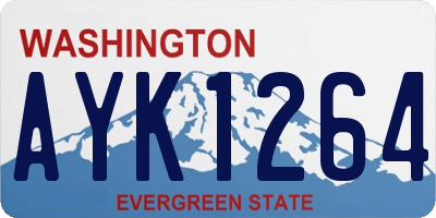 WA license plate AYK1264