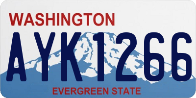 WA license plate AYK1266