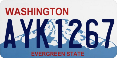 WA license plate AYK1267
