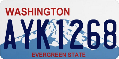 WA license plate AYK1268