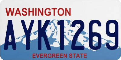 WA license plate AYK1269