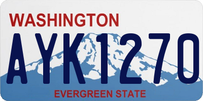 WA license plate AYK1270