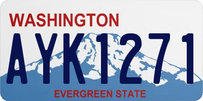WA license plate AYK1271