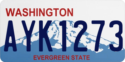 WA license plate AYK1273