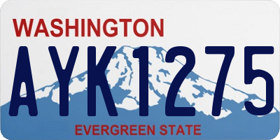 WA license plate AYK1275