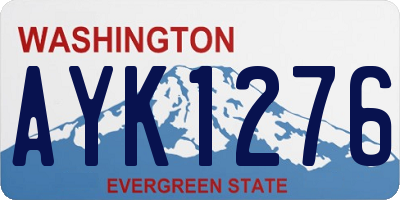 WA license plate AYK1276