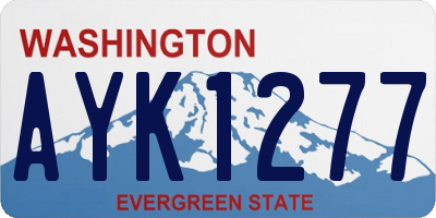 WA license plate AYK1277
