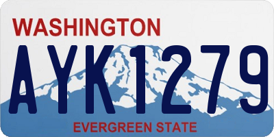 WA license plate AYK1279