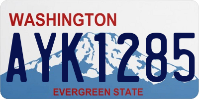 WA license plate AYK1285