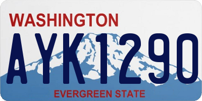 WA license plate AYK1290