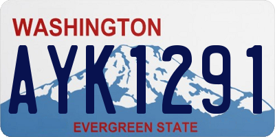 WA license plate AYK1291