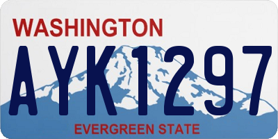 WA license plate AYK1297