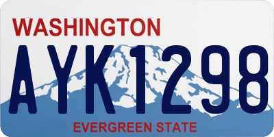 WA license plate AYK1298