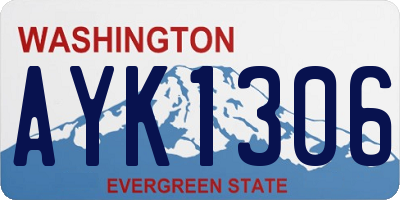 WA license plate AYK1306