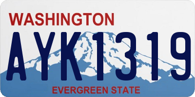 WA license plate AYK1319