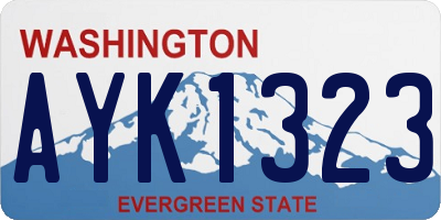 WA license plate AYK1323