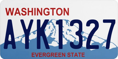 WA license plate AYK1327