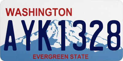 WA license plate AYK1328
