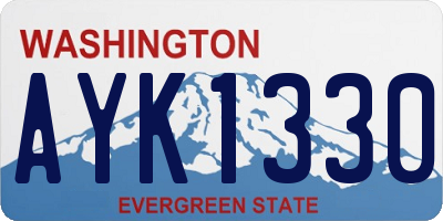 WA license plate AYK1330