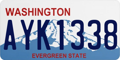 WA license plate AYK1338