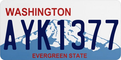 WA license plate AYK1377