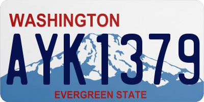 WA license plate AYK1379