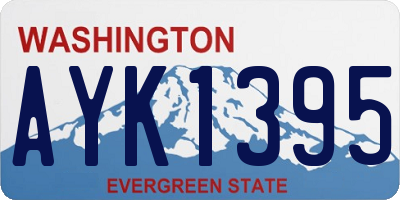 WA license plate AYK1395