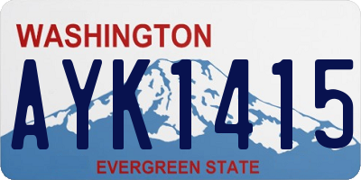 WA license plate AYK1415