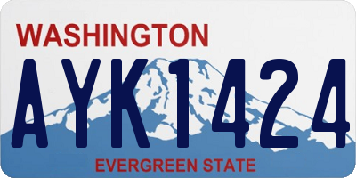 WA license plate AYK1424
