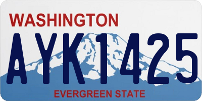 WA license plate AYK1425