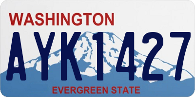 WA license plate AYK1427