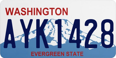 WA license plate AYK1428