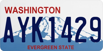WA license plate AYK1429