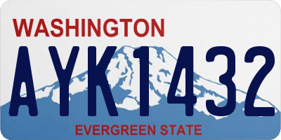 WA license plate AYK1432