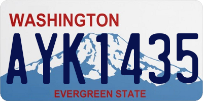 WA license plate AYK1435