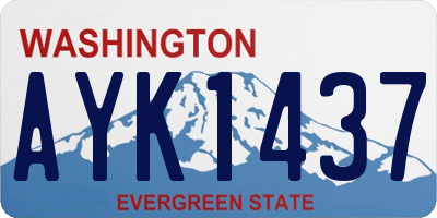 WA license plate AYK1437