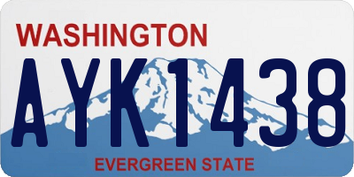 WA license plate AYK1438