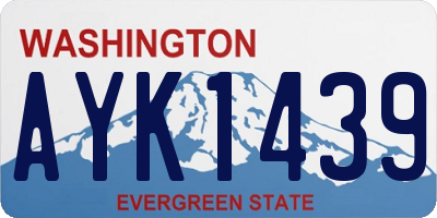 WA license plate AYK1439