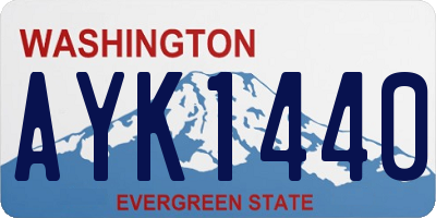 WA license plate AYK1440