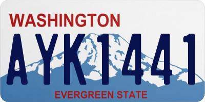 WA license plate AYK1441