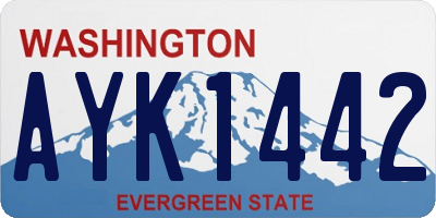 WA license plate AYK1442
