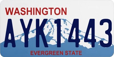 WA license plate AYK1443