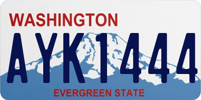 WA license plate AYK1444