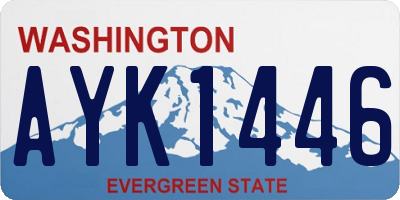 WA license plate AYK1446