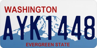 WA license plate AYK1448