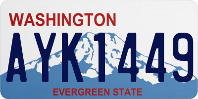 WA license plate AYK1449