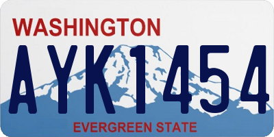 WA license plate AYK1454