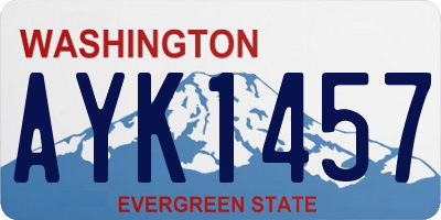 WA license plate AYK1457