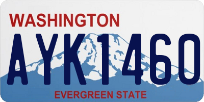 WA license plate AYK1460